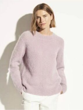 Vince Mohair Blend Crewneck Sweater Pullover Lavender Lilac